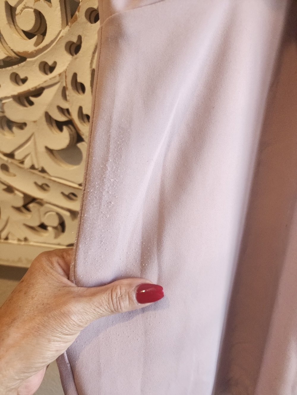 Babaton Blush Pink Sleeveless Mini Dress Faux Wrap Side Zipper Work Attire Sz 4 - Picture 16 of 16